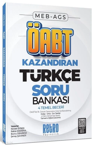 Retro ÖABT MEB-AGS Türkçe Öğretmenliği Dil Bilim, Dil Bilgisi, Çocuk Edebiyatı Kazandıran Soru Bankası Çözümlü