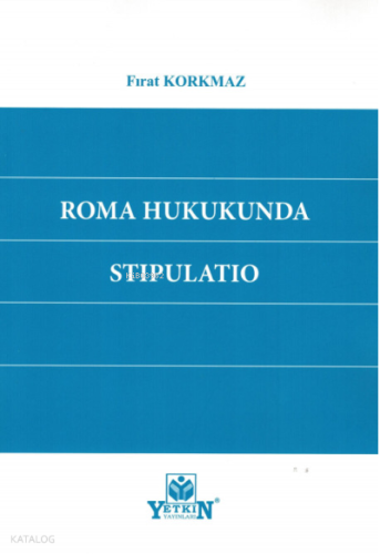 Roma Hukukunda Stıpulatıo
