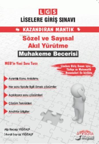 Rota Yayınları 8. Sınıf LGS Kazandıran Mantık Sözel ve Sayısal Akıl Yürütme Muhakeme Becerisi Soru Bankası RTY Rota 
