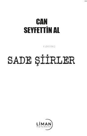 Sade Şiirler - Kitapiks.com
