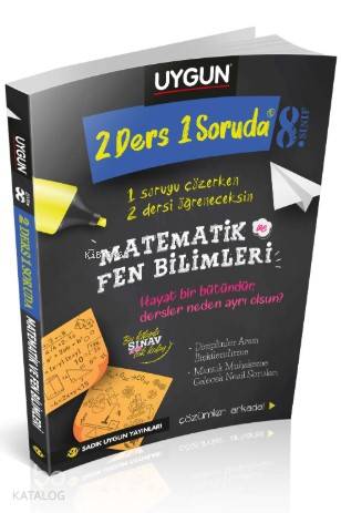 Sadık Uygun Yayınları 8. Sınıf Matematik ve Fen Bilimleri 2 Ders 1 Sor