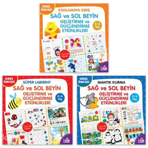 Sağ Sol Beyin Geliştirme Etkinlikleri Seti 3 - 5 Yaş