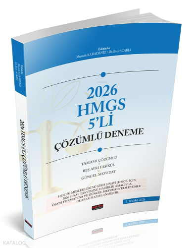 Savaş Yayınevi 2026 HUKAL HMGS 5'li Çözümlü Deneme Sınavı