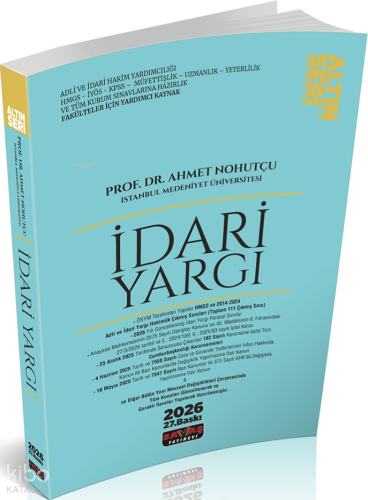 Savaş Yayınevi 2026 İdari Yargı Konu Anlatımı