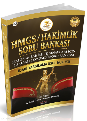 Savaş Yayınevi HMGS-Hakimlik Soru Bankası İdari Yargılama Hukuku
