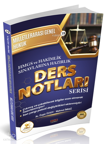 Savaş Yayınevi HUKAL HMGS - Hakimlik Milletlerarası Genel Hukuk Ders N