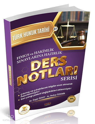 Savaş Yayınevi HUKAL HMGS - Hakimlik Türk Hukuk Tarihi Ders Notları