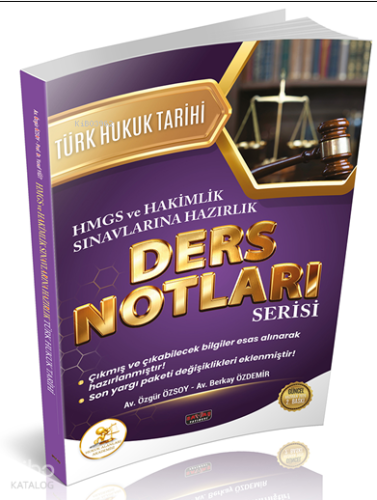 Savaş Yayınevi Hukal HMGS-Hakimlik Türk Hukuk Tarihi Ders Notları