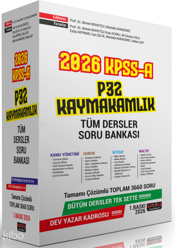 Savaş Yayınevi KPSS A P32 Kaymakamlık Tüm Dersler Konu Anlatımlı Modüler Set (Ciltli)
