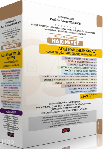 Savaş Yayınevi Orijinal Sorular Hakimiyet Adli Hakimlik Sınavı Çıkmış Soru Bankası Set