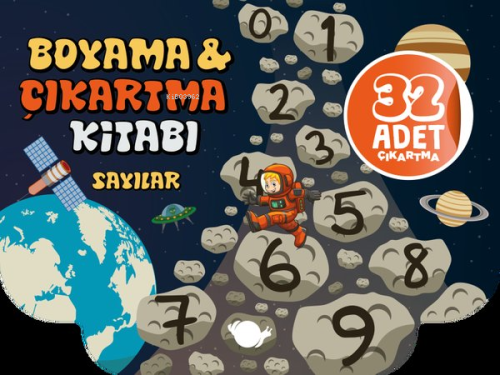 Sayılar - Boyama & Çıkartma Kitabı - 32 Adet Çıkartma - Kitapiks.com