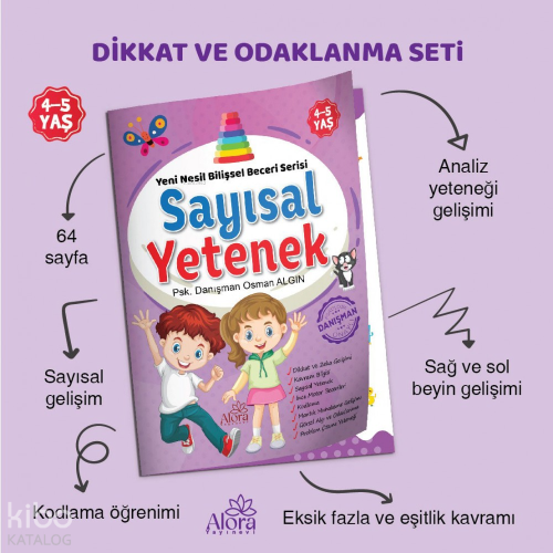 Sayısal Yetenek Matematik Bilişsel Beceri Serisi 4-5 Yaş