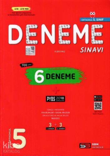 SBM Yayınları 5. Sınıf 6 Deneme Sınavı + 2018 PYBS Soruları SBM 
