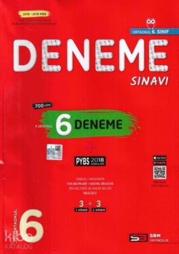 SBM Yayınları 6. Sınıf 6 Deneme Sınavı + 2018 PYBS Soruları SBM 