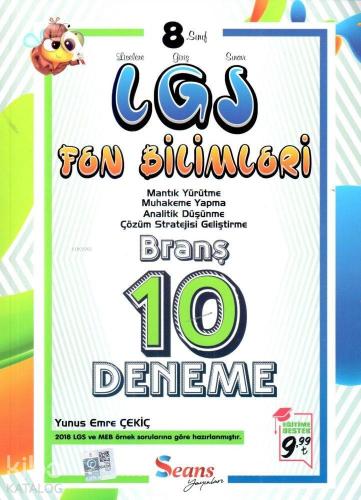 Seans Yayınları 8. Sınıf LGS Fen Bilimleri 10 Deneme Seans 