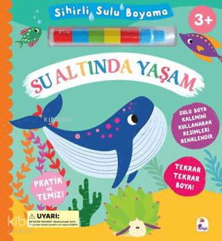 Sihirli Sulu Boyama - Su Altında Yaşam (Ciltli)