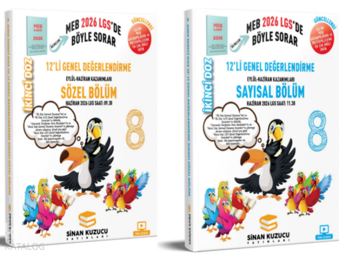Sinan Kuzucu 2026 LGS İkinci Doz 12'li Genel Değerlendirme Sınavı Seti (Sözel - Sayısal)