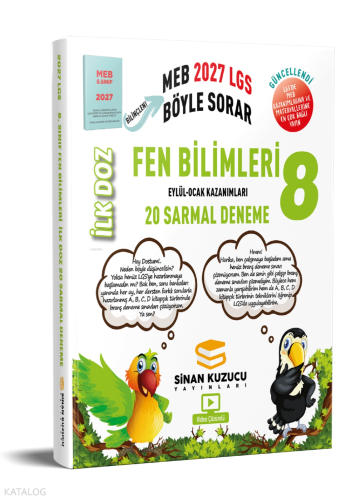 Sinan Kuzucu 8. Sınıf LGS İlk Doz Fen Bilimleri Sarmal Deneme