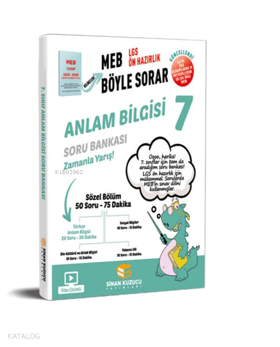 Sinan Kuzucu Yayınları 7. Sınıf Anlam Bilgisi Soru Bankası