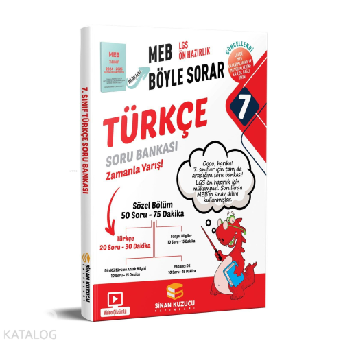 Sinan Kuzucu Yayınları 7. Sınıf Türkçe Soru Bankası