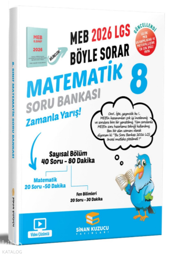 Sinan Kuzucu Yayınları 8. Sınıf 2026 Lgs Meb Böyle Sorar Matematik Soru Bankası Video Çözümlü