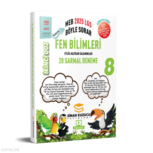 Sinan Kuzucu Yayınları 8. Sınıf İkinci Doz Sarmal Branş Denemeleri Fen Bilimleri ( 2025 LGS )