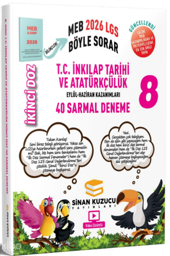 Sinan Kuzucu Yayınları 8. Sınıf İkinci Doz Sarmal Branş Denemeleri T.C. İnkılap Tarihi ve Atatürkçülük