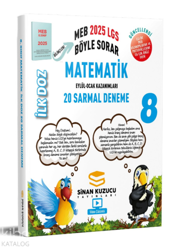 Sinan Kuzucu Yayınları 8. Sınıf - İlk Doz Sarmal Branş Denemeleri Matematik ( 2025 LGS )