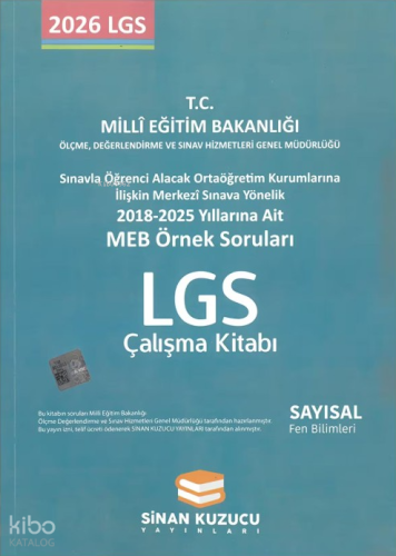 Sinan Kuzucu Yayınları 8. Sınıf MEB Örnek Soruları Sayısal Fen Bilimleri Çalışma Kitabı 2026
