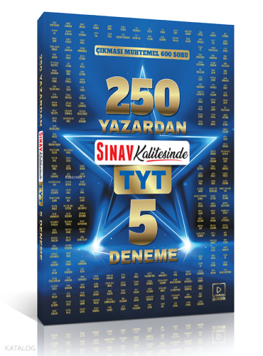 Sınav Yayınları TYT 250 Yazardan Sınav Kalitesinde 5 Deneme