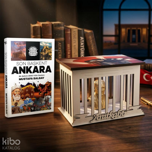 Son Başkent Ankara ve Atatürk Büstlü Ahşap Anıtkabir Işıklı Maket