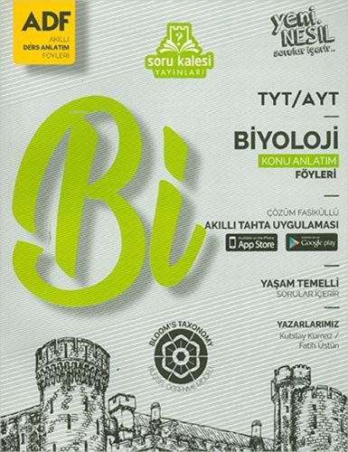 Soru Kalesi Yayınları TYT AYT Biyoloji Konu Anlatımı ADF Föyleri