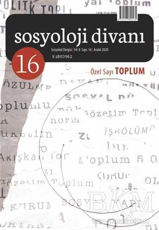 Sosyoloji Divanı Sayı: 16;Toplum