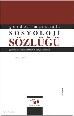 Sosyoloji Sözlüğü