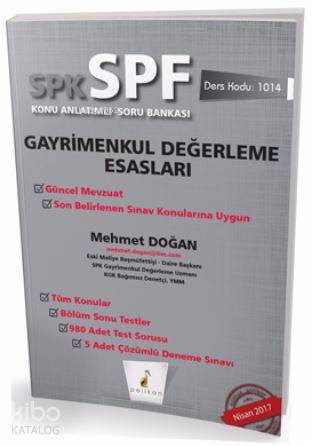SPK - SPF Gayrimenkul  Değerleme Esasları Konu Anlatımlı Soru  Bankası 1014