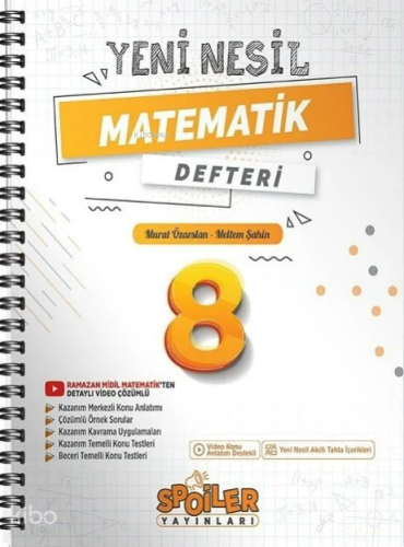 Spoiler Yayınları 8. Sınıf Defter Matematık