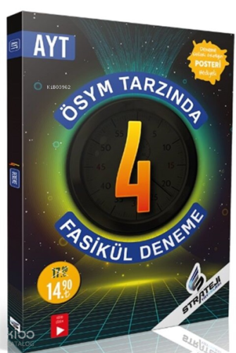 Strateji Bayilik Yayınları AYT ÖSYM Tarzında 4 Fasikül Deneme