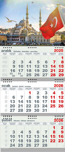 Süleymaniye 2026 Gemici Duvar Takvimi