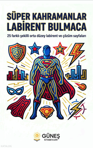 Süper Kahramanlar Labirent Bulmaca;25 Farklı Şekilli Orta Düzey Labire