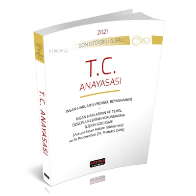 T.C. Anayasası;Son Değişikliklerle - Kitapiks.com