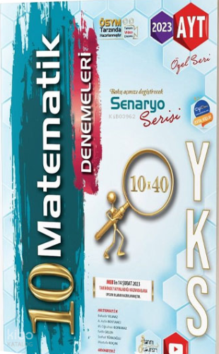 Tanım Ayt *Özel* Deneme 10 Lu Matematik- 2023