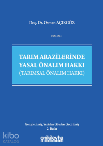 Tarım Arazilerinde Yasal Önalım Hakkı