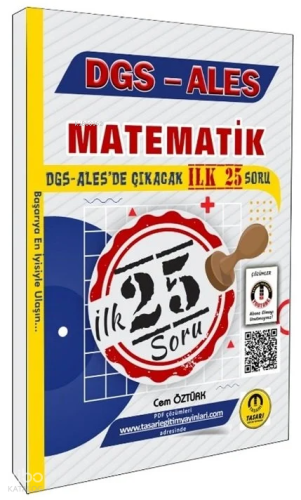 Tasarı DGS ALES Matematik İlk 25 Çıkacak Soru Çözümlü