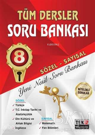 Tekiz 8.Sınıf Tüm Dersler Sözel Sayısal Soru Bankası