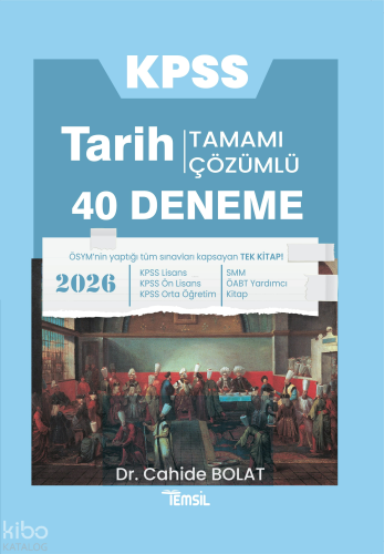 Temsil Kitap Denge KPSS Tarih Tamamı  Çözümlü 40 Deneme