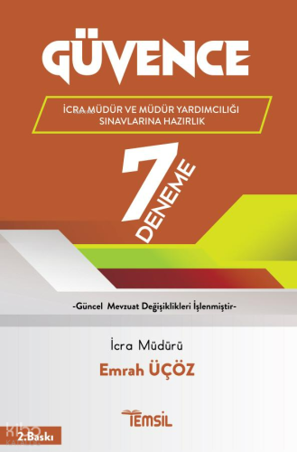 Temsil Kitap Güvence İcra Müdürlüğü ve Müdür Yardımcılığı Sınavlarına Hazırlık 7 Deneme