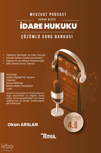 Temsil Kitap Mevzuat Podcast İdare Hukuku - Hukuk Dizisiİdare Hukuku Çözümlü Soru Bankası