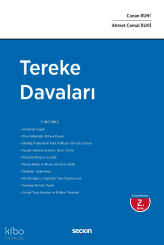 Tereke Davaları (Ciltli)