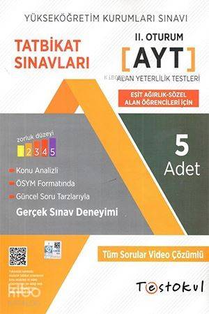 Test Okul Yayınları AYT Eşit Ağırlık Sözel Alan Öğrencileri İçin Deneme Sınavı Test Okul