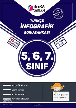Tetra Yayınları 5 - 6 - 7. Sınıf Türkçe İnfografik Soru Bankası